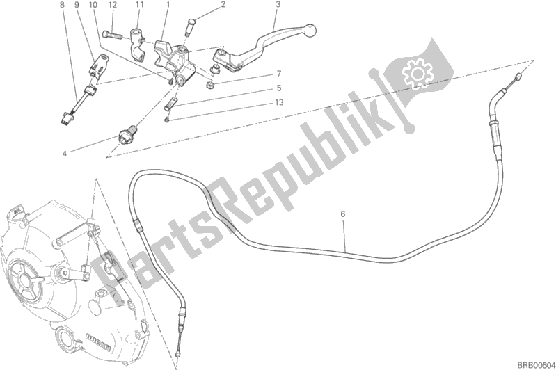 Todas las partes para Control De Embrague de Ducati Monster 797 USA 2020